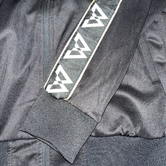 BEAST MODE Marshawn Lynch Men's Black Full Zip Track Jacket Logo Banner Sleeves - Picture 5 of 8